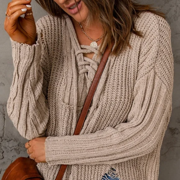 💜 New Distressed Sweater - Picture 2 of 9